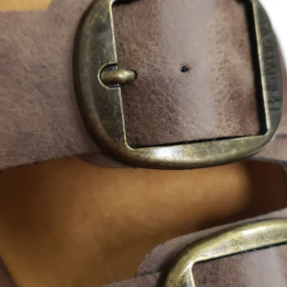 Slides brown cork large buckle w/ arch support - Picture 8 of 8